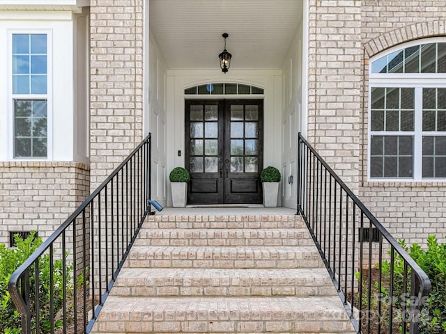 873 Penny Royal Ave, Fort Mill, SC 29715 - view of exterior entry featuring french doors and brick siding