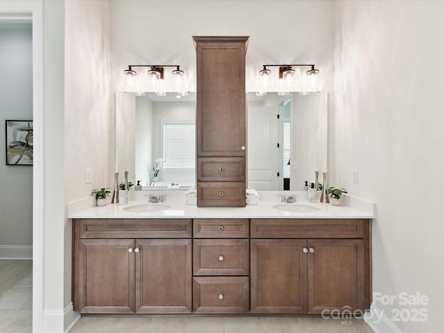 873 Penny Royal Ave, Fort Mill, SC 29715 - bathroom with double vanity and a bathtub