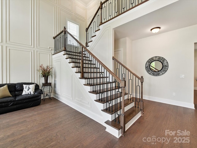 873 Penny Royal Ave, Fort Mill, SC 29715 - stairway with wood finished floors and a high ceiling