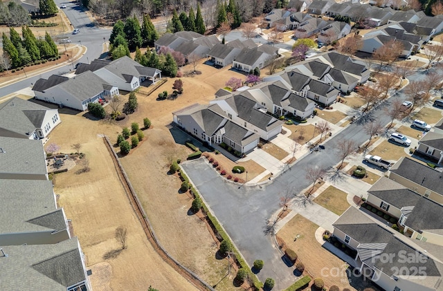 drone / aerial view with a residential view