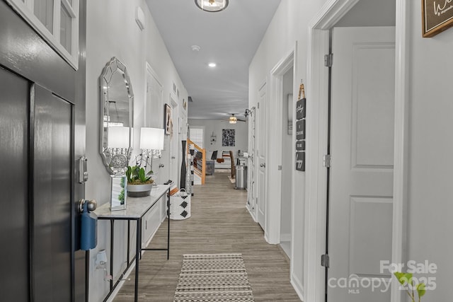 7172 Indigo Way, Denver, NC 28037 - hall with wood finished floors, recessed lighting, and baseboards