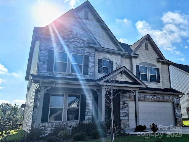 4253 Stream Dale Cir NW, Concord, NC 28027 - view of front of property featuring stone siding and a garage