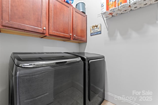 4858 Sagittarius Cir, Denver, NC 28037 - washroom featuring cabinet space, washer and clothes dryer, and baseboards