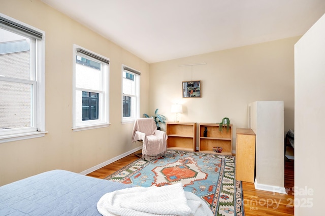 32 Broadway St Unit 330, Asheville, NC 28801 - bedroom featuring multiple windows, light wood-type flooring, and baseboards