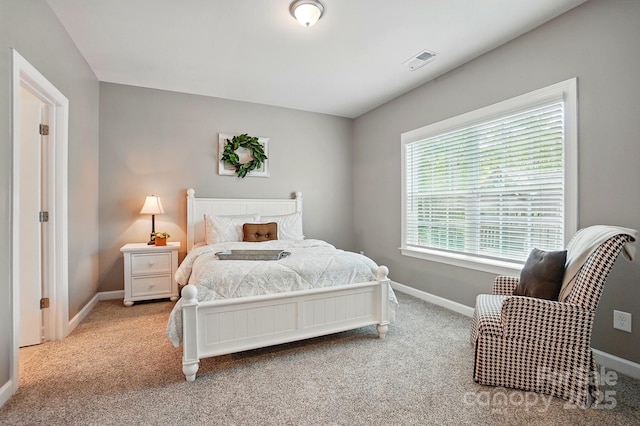 5140 Oak Grove Pl, Waxhaw, NC 28173 - bedroom with visible vents, light colored carpet, and baseboards