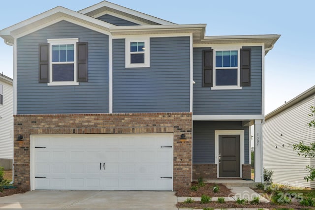 1305 31st St NE, Conover, NC 28613 - view of front of house with driveway, brick siding, and an attached garage