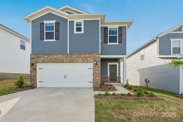 1305 31st St NE, Conover, NC 28613 - view of front facade featuring concrete driveway, brick siding, and a garage