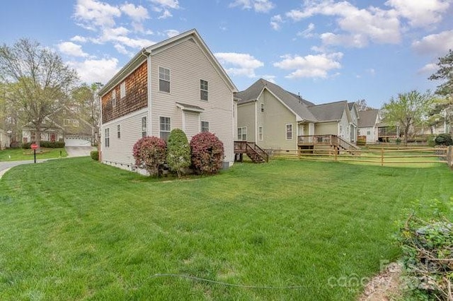 10802 Tradition View Dr, Charlotte, NC 28269 - view of property exterior with stairs and a yard