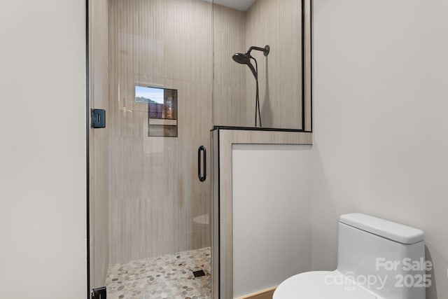 192 Lakeview Trl, Bryson City, NC 28713 - bathroom featuring toilet and a stall shower