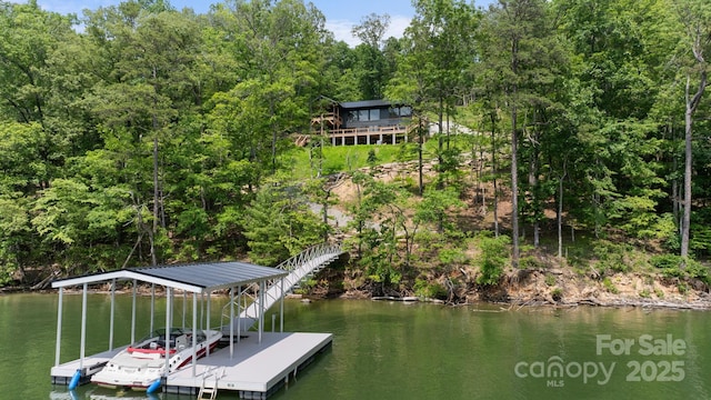 192 Lakeview Trl, Bryson City, NC 28713 - dock featuring a view of trees and a water view