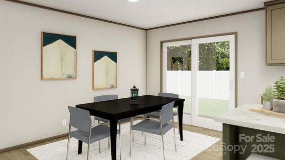 28 Mcgee Hill Rd, Fairview, NC 28730 - dining room with a textured ceiling and light wood finished floors