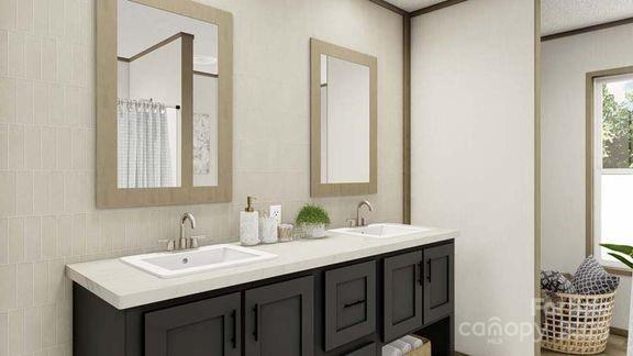 28 Mcgee Hill Rd, Fairview, NC 28730 - full bath featuring double vanity and tile walls
