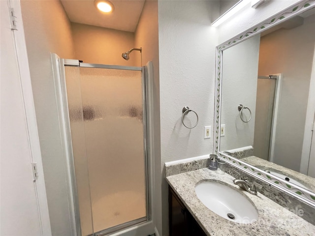 218 Cottonwood Park Dr, Charlotte, NC 28214 - full bath with vanity and a shower stall