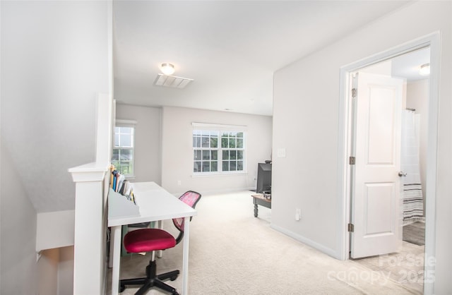 128 Millen Dr, Mooresville, NC 28115 - office area featuring baseboards and light colored carpet