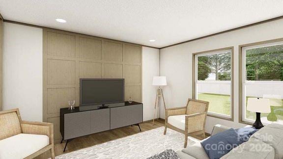 22 Mcgee Hill Rd, Fairview, NC 28730 - living area with wood finished floors and recessed lighting