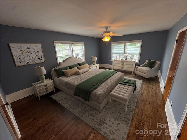 603 E Main St, Rock Hill, SC 29730 - bedroom with wood finished floors, multiple windows, and a ceiling fan