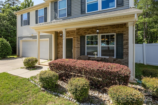 352 Nantucket Way, Rock Hill, SC 29732 - view of front facade featuring an attached garage, driveway, and a porch