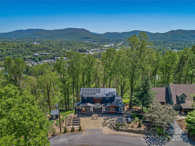 322 Windswept Dr, Asheville, NC 28801 - birds eye view of property with a view of trees and a mountain view