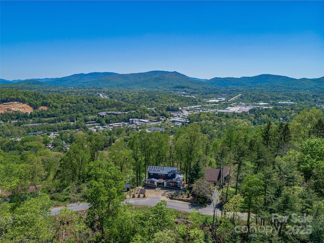 322 Windswept Dr, Asheville, NC 28801 - drone / aerial view with a mountain view and a forest view