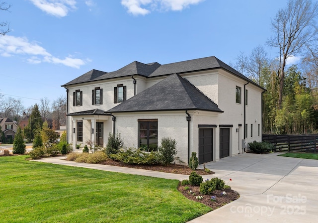 300 Mammoth Oaks Dr, Charlotte, NC 28270 - french country home featuring driveway, a garage, and stucco siding