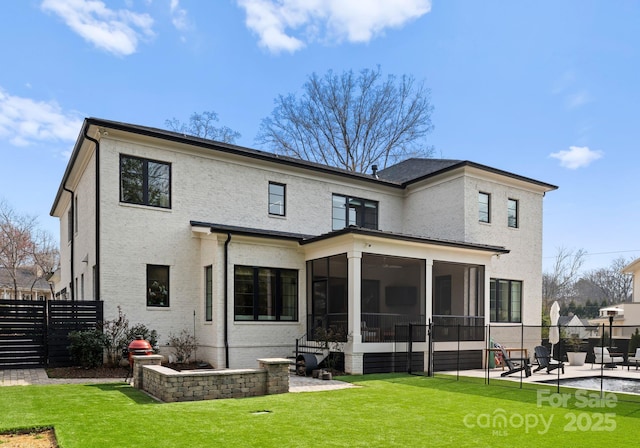 300 Mammoth Oaks Dr, Charlotte, NC 28270 - back of property with a sunroom and a patio area