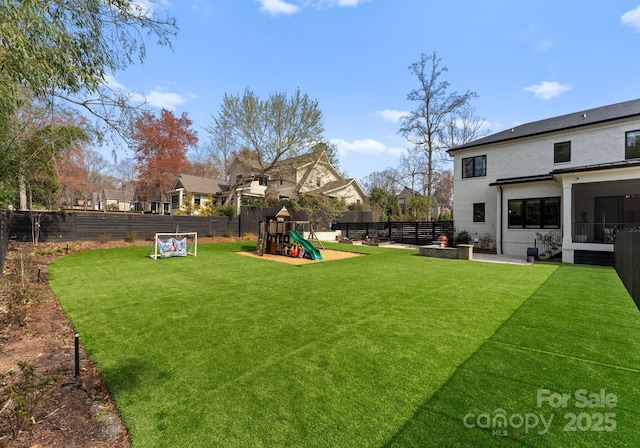 300 Mammoth Oaks Dr, Charlotte, NC 28270 - view of yard featuring a playground
