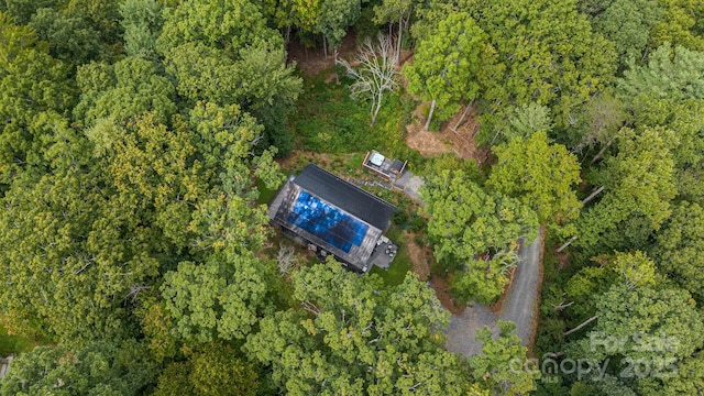 47 Webb Cove Rd, Asheville, NC 28804 - drone / aerial view featuring a wooded view