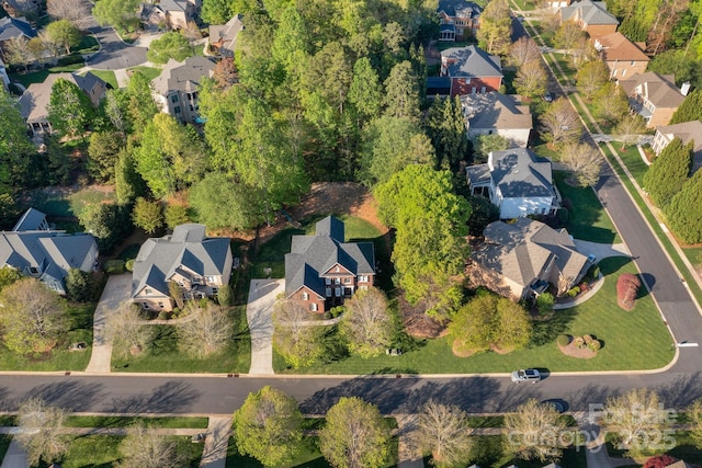 drone / aerial view with a residential view
