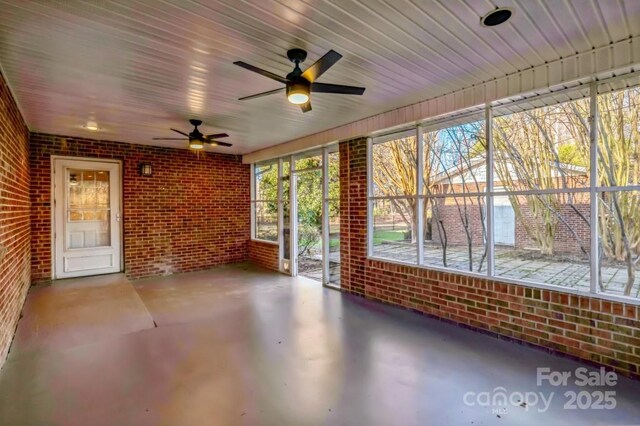 2750 Morgan Rd, Gold Hill, NC 28071 - unfurnished sunroom with ceiling fan