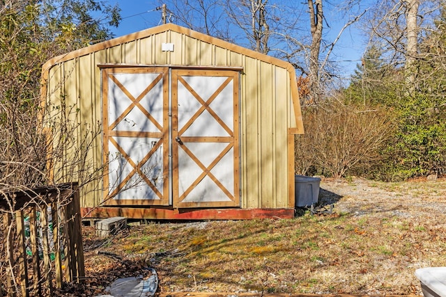 view of shed