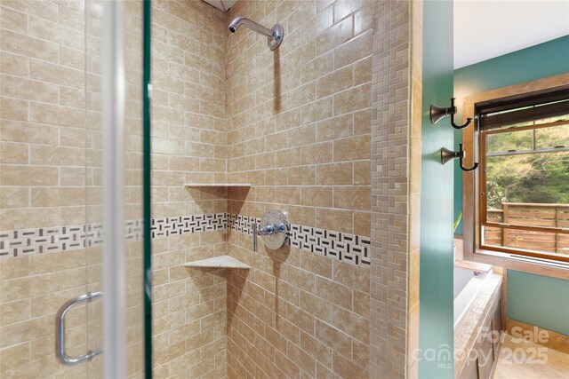 731 Old Fort Rd, Fairview, NC 28730 - bathroom with a stall shower