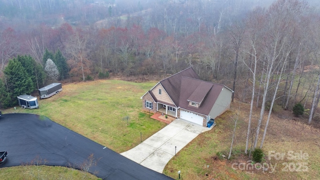 1263 Waterford Dr, Hickory, NC 28602 - aerial view of property and surrounding area featuring a forest