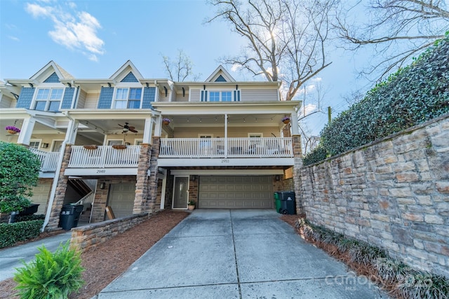 view of front of home with an attached garage and driveway