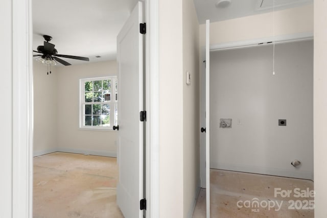 341 Bynum Ave, Rock Hill, SC 29732 - hall featuring attic access and baseboards