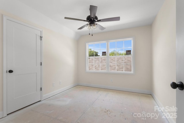 341 Bynum Ave, Rock Hill, SC 29732 - empty room featuring baseboards and a ceiling fan
