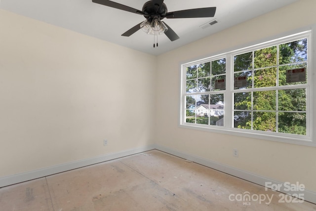 341 Bynum Ave, Rock Hill, SC 29732 - spare room with baseboards and a ceiling fan