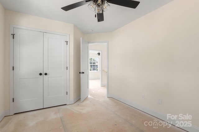 341 Bynum Ave, Rock Hill, SC 29732 - unfurnished bedroom with a closet and a ceiling fan