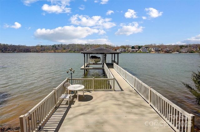 4633 River Bluff Ct, Charlotte, NC 28214 - view of dock featuring a water view and boat lift