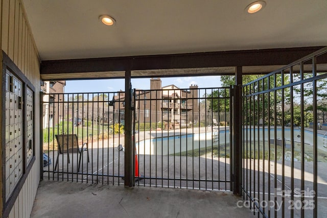8175 Cedar Glen Dr, Charlotte, NC 28212 - view of gate featuring a community pool and fence