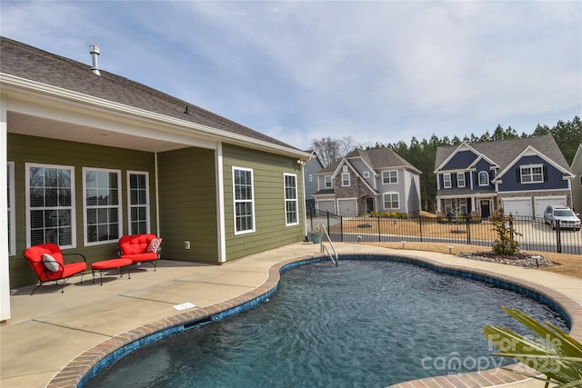 1638 Sweetmoss Loop, Denver, NC 28037 - view of swimming pool with fence, a patio, and a residential view