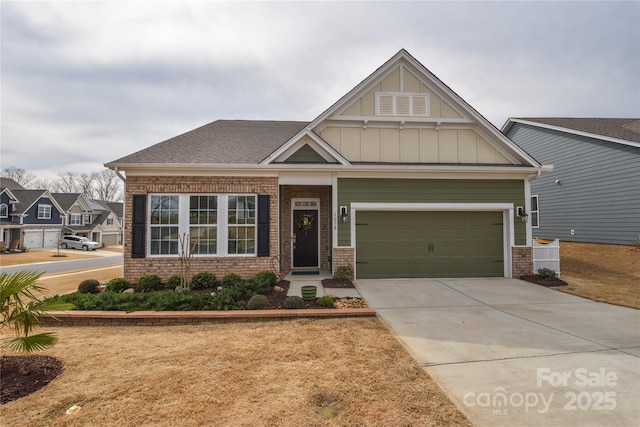 1638 Sweetmoss Loop, Denver, NC 28037 - craftsman house featuring brick siding, board and batten siding, and driveway