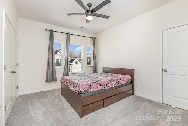 165 Winterberry St, Mooresville, NC 28117 - carpeted bedroom featuring baseboards, a ceiling fan, and visible vents