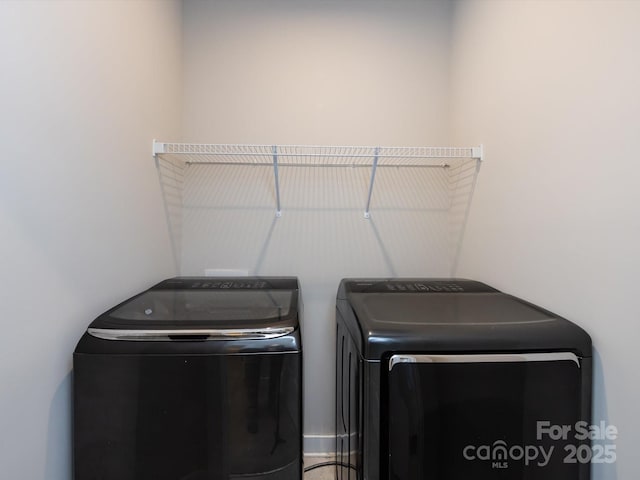 1814 Shumard Ln, Charlotte, NC 28205 - clothes washing area with laundry area and washing machine and clothes dryer