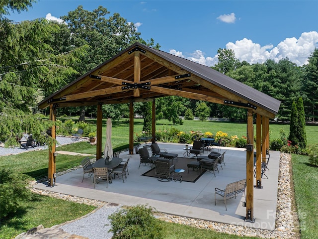 365 Sherwood Dr S, Flat Rock, NC 28731 - view of patio featuring a gazebo