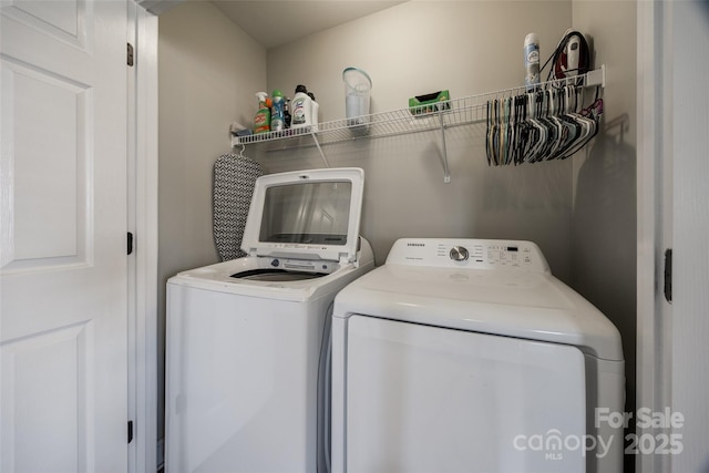 10071 Highland Creek Cir, Indian Land, SC 29707 - laundry room featuring independent washer and dryer and laundry area