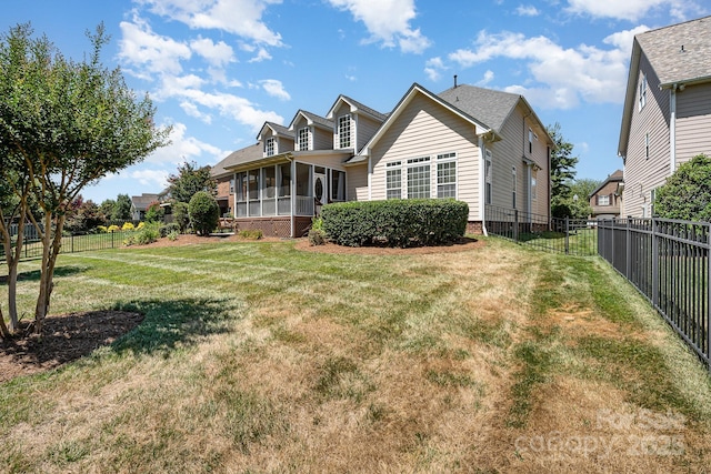 615 Vega St NW, Concord, NC 28027 - back of house featuring a sunroom
