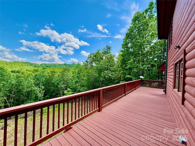 522 Woodgate Dr, Bostic, NC 28018 - deck featuring a forest view