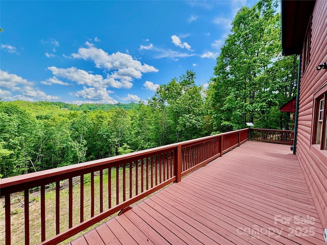 522 Woodgate Dr, Bostic, NC 28018 - deck featuring a forest view