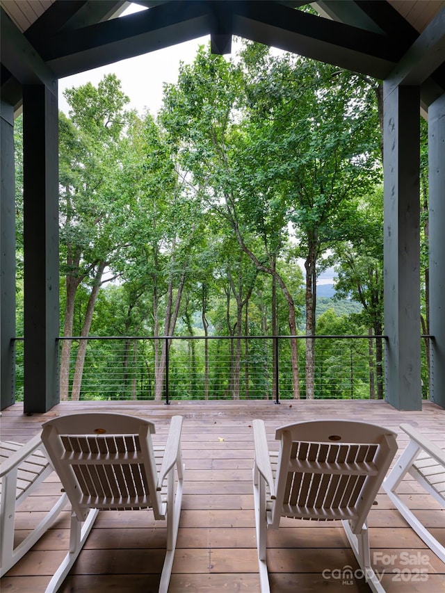 view of wooden terrace