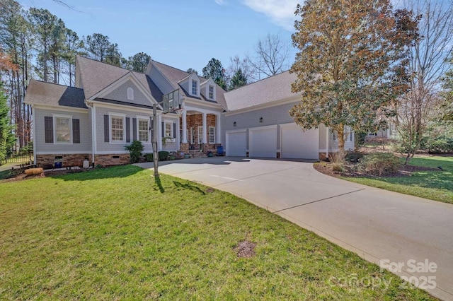 4536 Rustling Woods Dr, Denver, NC 28037 - view of front facade featuring a garage, driveway, and a front lawn